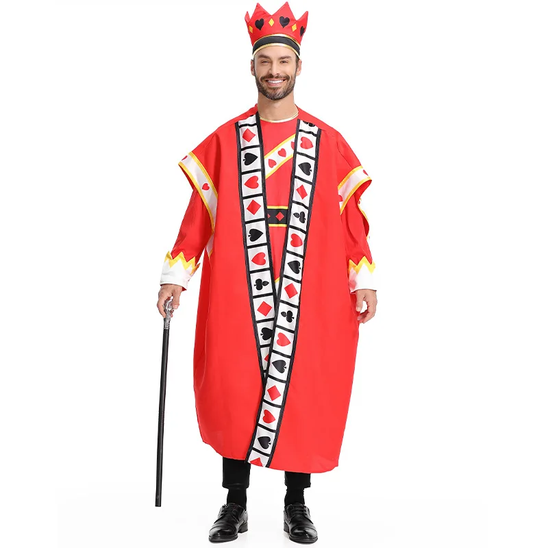 زي Red King للرجال، ملابس لعبة البوكر لمرحلة الأداء، ملابس Cisas، ملابس عرقية صينية تقليدية #5