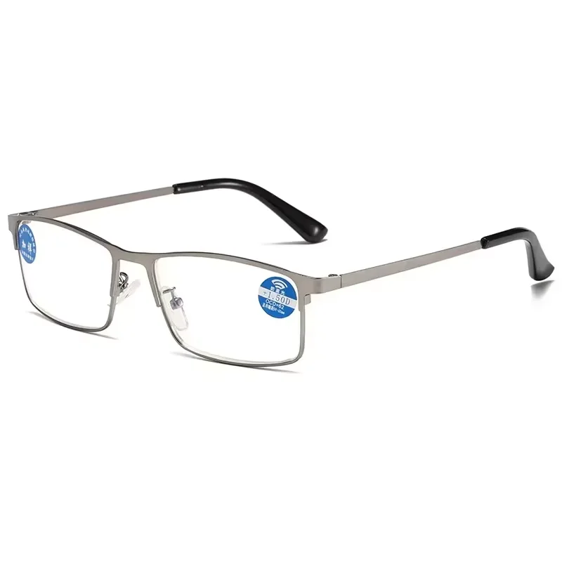 Edelstahl Herren Business Lesebrille für Leser Herren Blaulicht Blockieren Presbyopie Optische Brillen +1,0 1,5 2,0 2,50