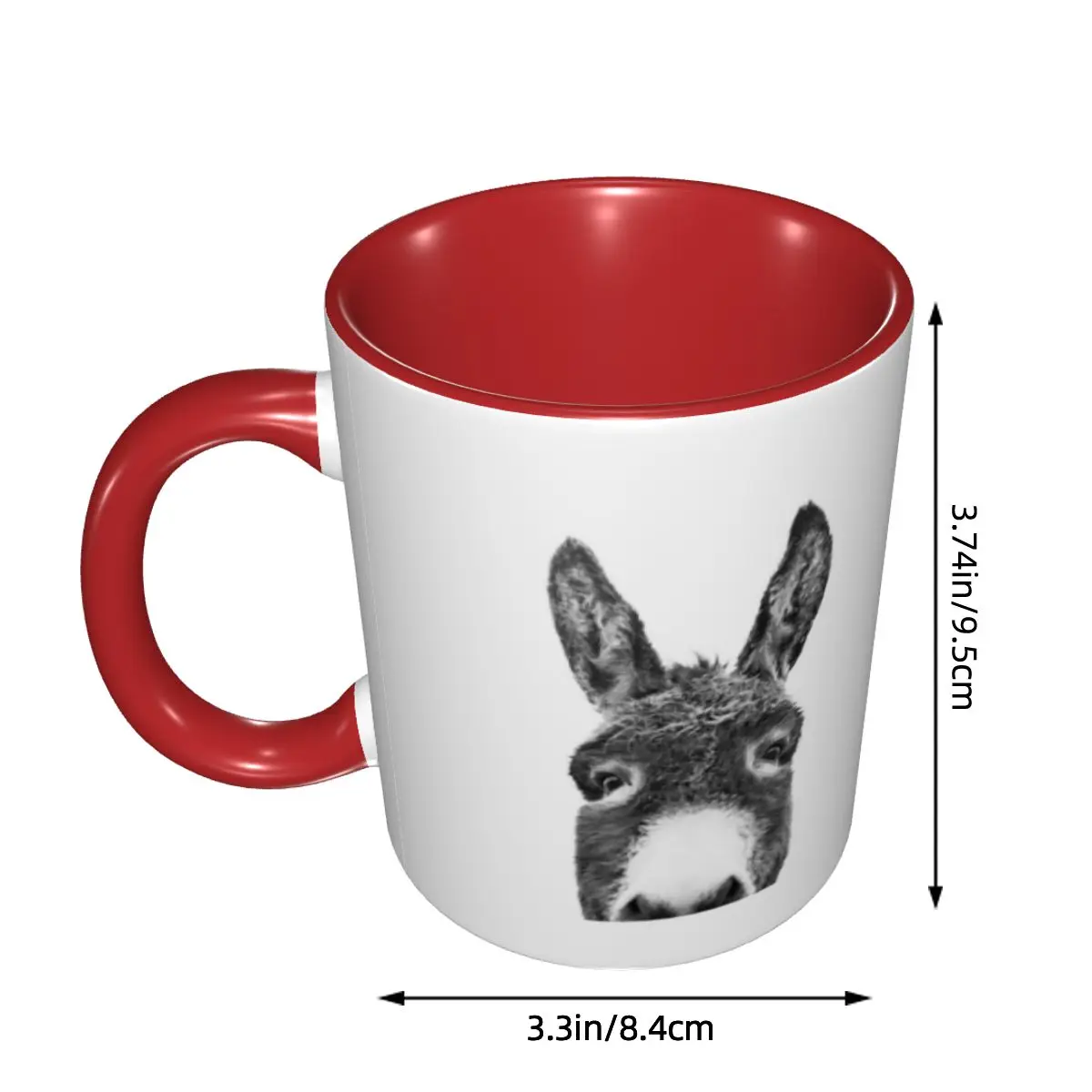 Peeking Donkey Mug Funny Ceramic Coffee Cups Tea Mugs Milk Cup Drinkware Gift for Friends view 3