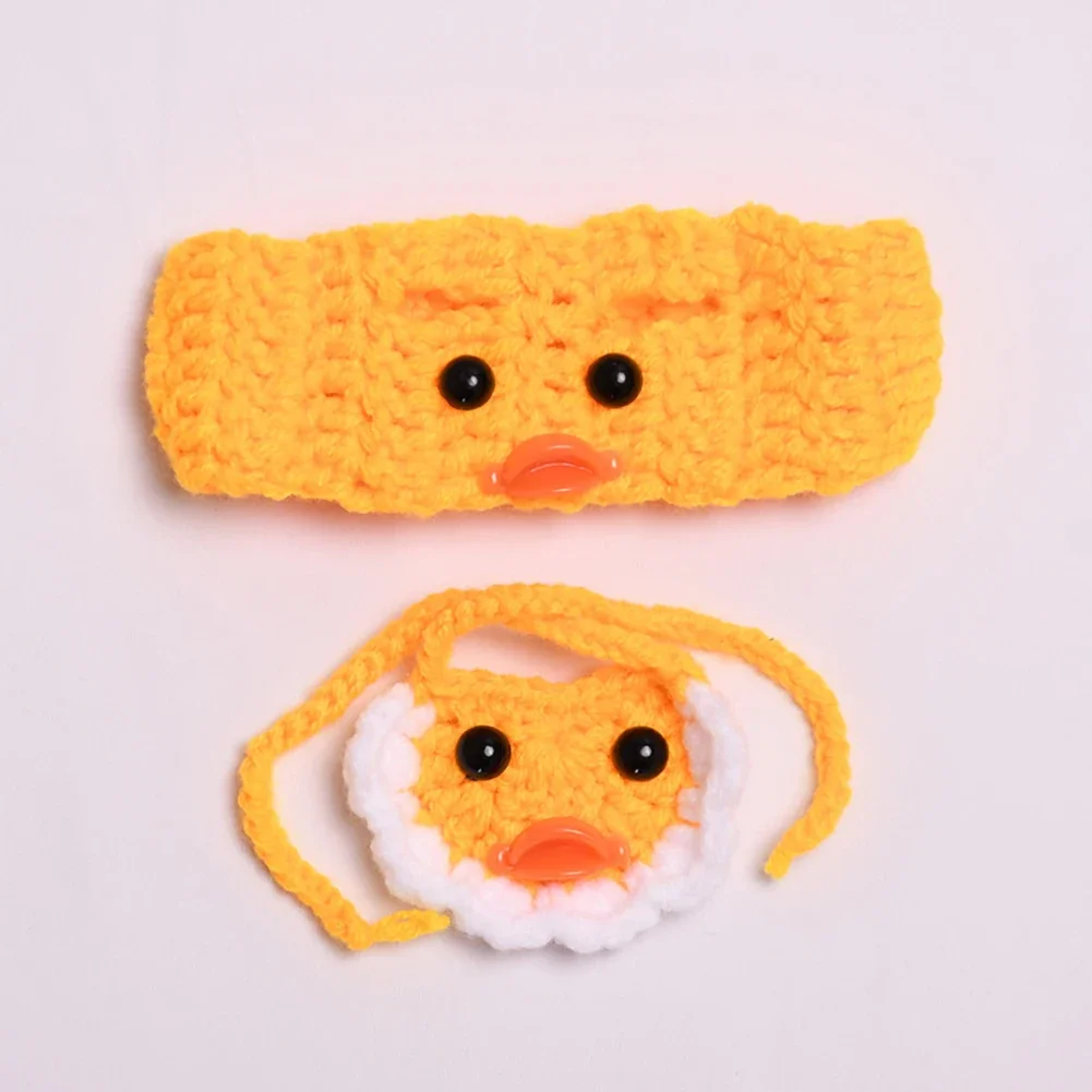 17cm Mini Plush Doll'S Clothes Outfit Accessories For Labubu V1 V2 Idol Dolls Handmade yellow duck bib Clothing