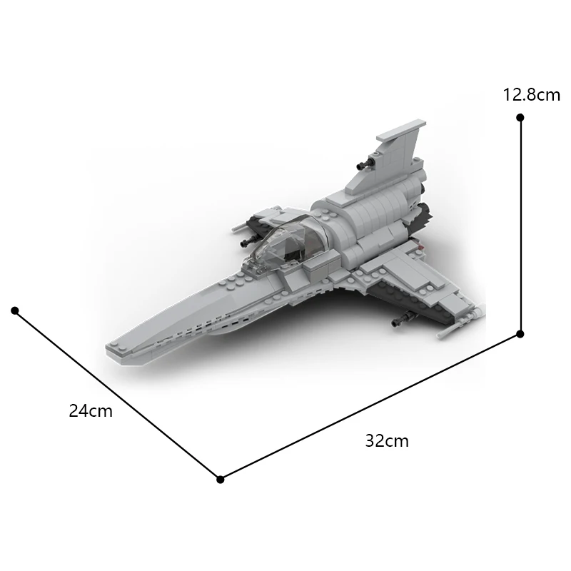 مكعبات بناء Galactica Viper MK VII MOC، مقاتل استعماري مع محركات مزدوجة، نموذج حرب فضاء لمحبي الخيال العلمي
