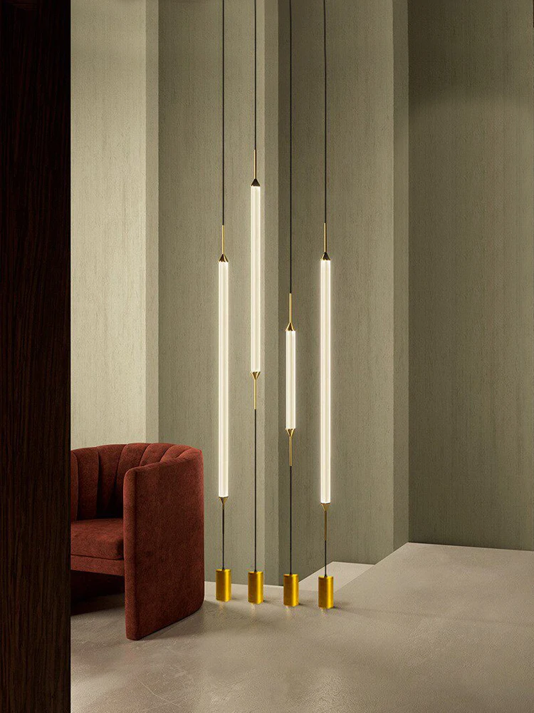 Modern Minimalist Long Line LED Floor Light Luxury Living Room Vertical Decorative Light Bedroom Bedhead Atmosphere Light