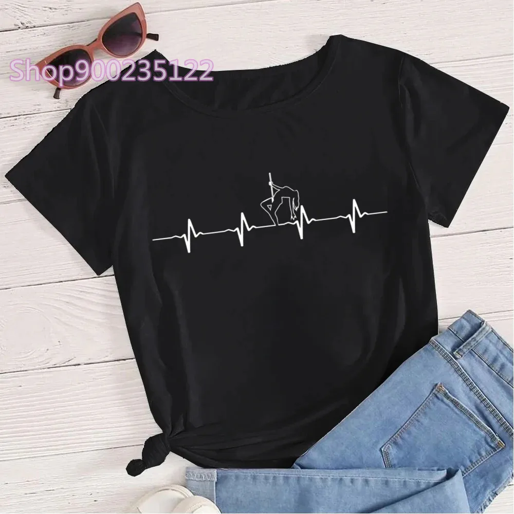 Just Pole It T-shirts Women Printd Letter Tshirt Women\'s Short Sleeve Fashion Pole Dance Tops Streetwear Cute Unicorn T-shirt