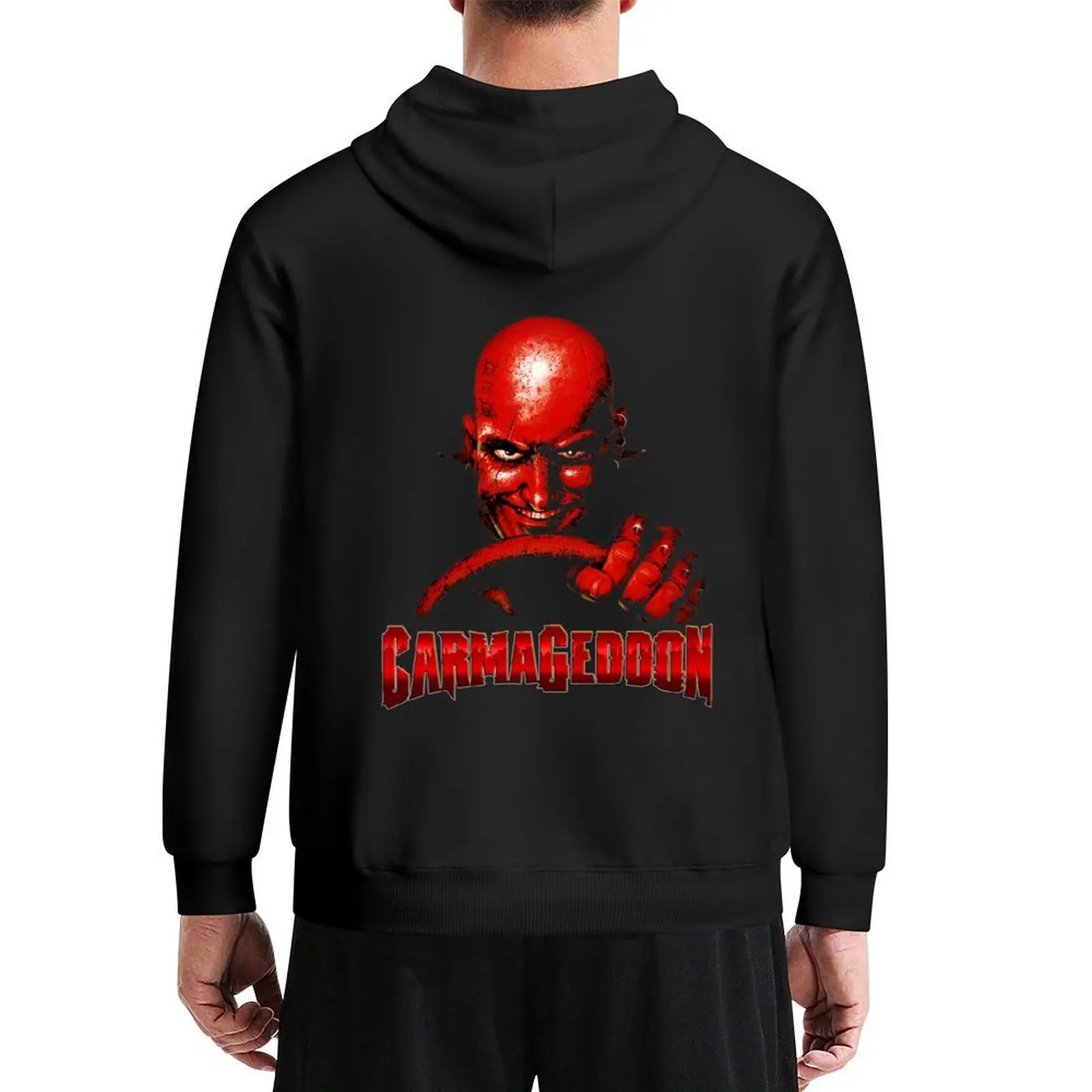 

Carmageddon retro race game fan print with text Hoodie men's coat men clothing aesthetic clothing pullover hoodies