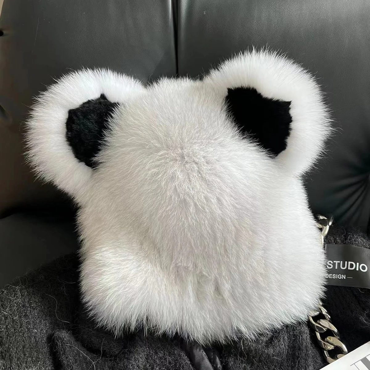 Neue Stilvolle Beanie Fuchs Pelz Hüte für Frauen Winter Warme Flauschigen Neck schal hut set Dicke Natürliche Fuchs Pelz Hut Weibliche Kuppel Hüte – Detail 6