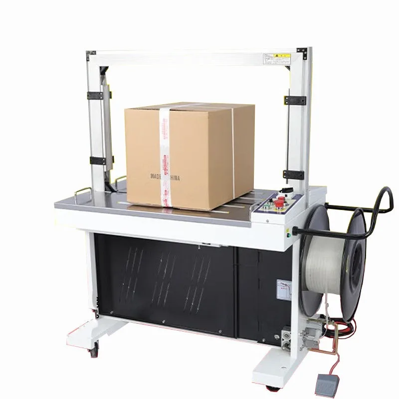 Automatic Stainless Steel Strapping Machine Foot Pedal Control For Courier Parcel Cardboard Box Sealing And Tying