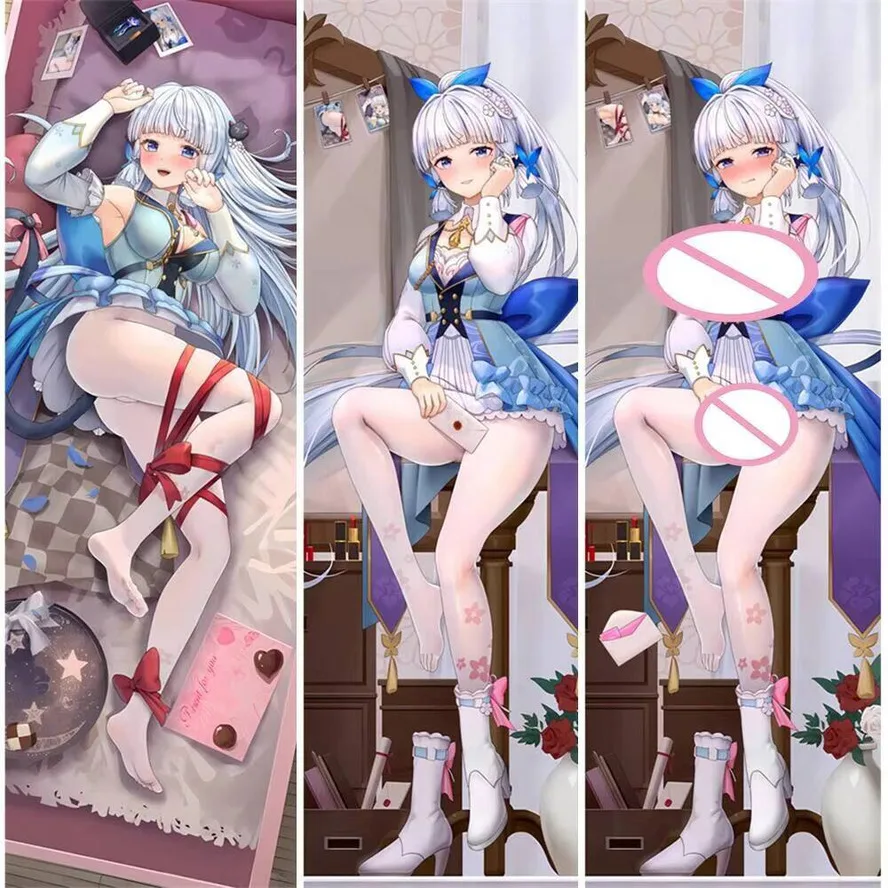 

Kamisato Genshin Ayaka Impact Dakimakura на заказ двухсторонняя печать ACG мягкий чехол аниме наволочка для тела наволочка подарки