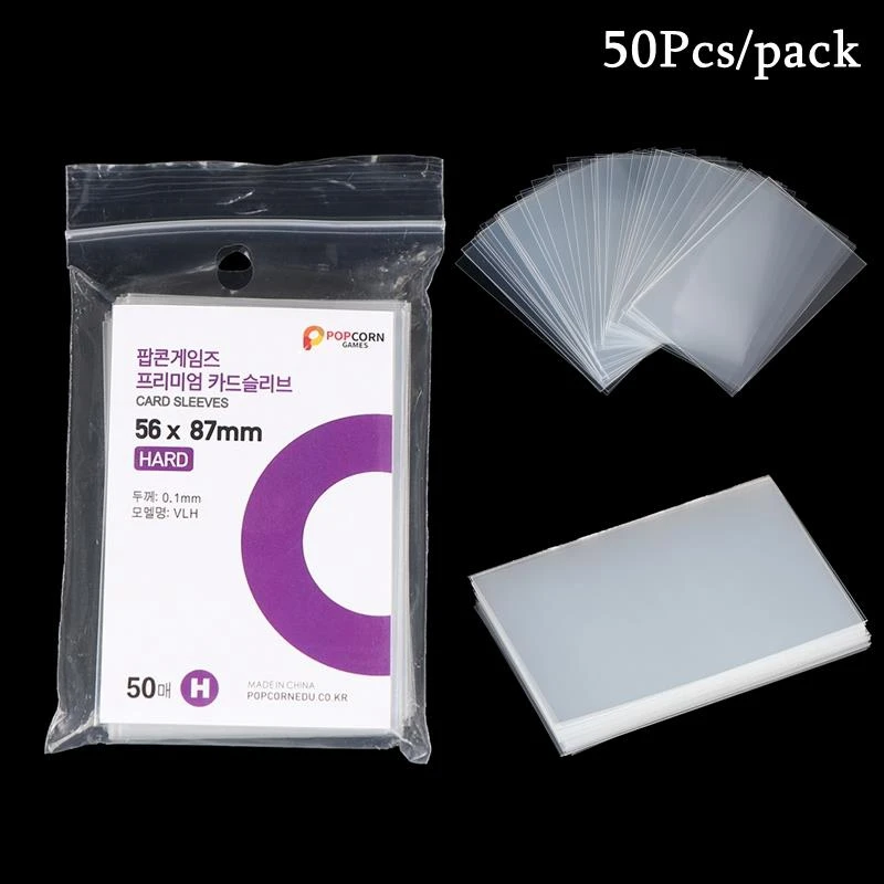 50Pcs Standard Card Sleeves Clear Deck Card Protector Sleeve For 3 Inch Photocard Holographic Protector Film Album Binder
