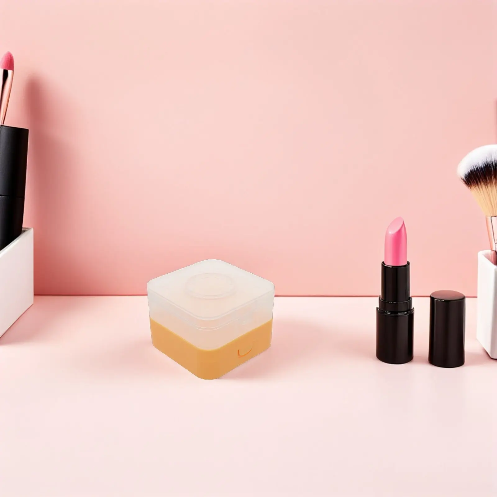 10 Peças Caixa de Armazenamento para Pó Compacto, Grande e Espessa, Recipiente de Viagem para Pó Facial, Suporte à Prova de Poeira para Esponja de Maq