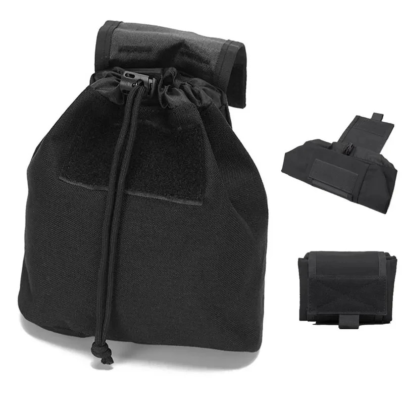 Tactical Recovery Mag Molle Dump Drop Pouch Waist Bag Folding Drawstring Magazine Pouch Storage Bag Airsoft Hunting Accessories