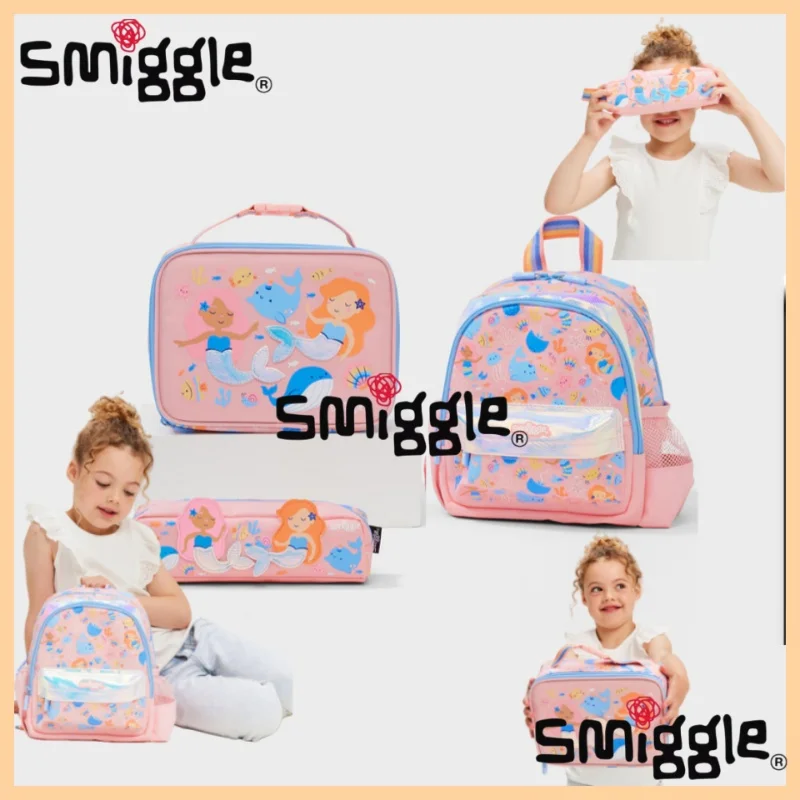 

Australian smiggle small schoolbag cute cartoon kindergarten small backpack baby casual storage shoulder pink ocean series