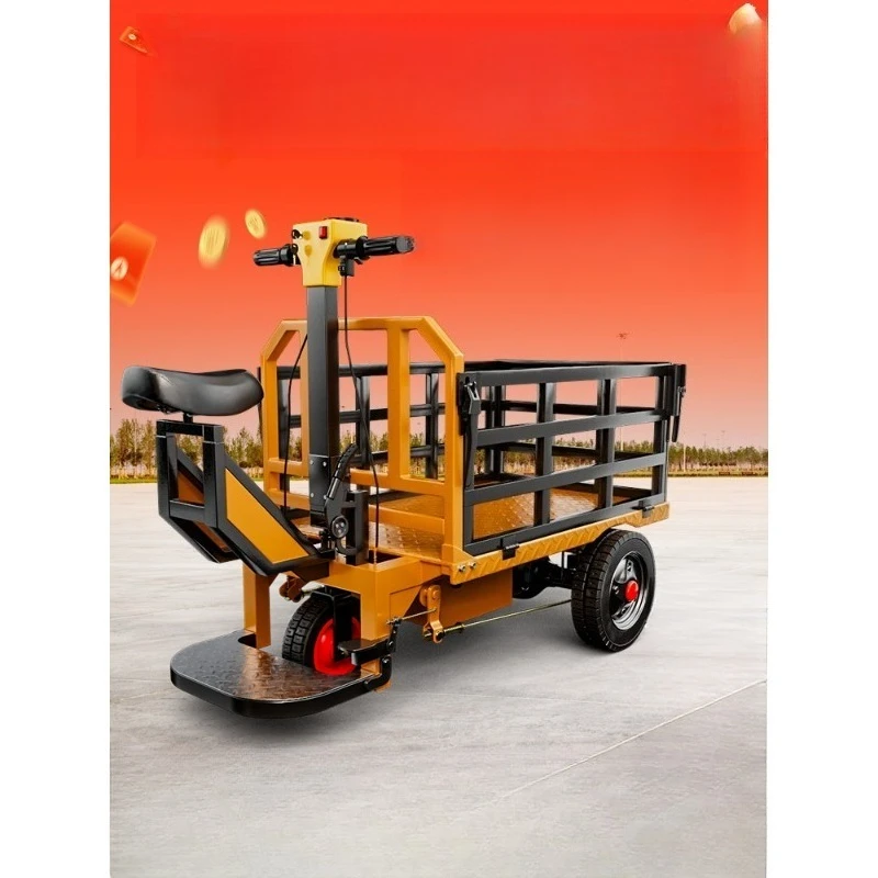 

Lyq electric flatbed truck, construction site, brick pulling, warehouse three-wheeled trolley, transportation, loading