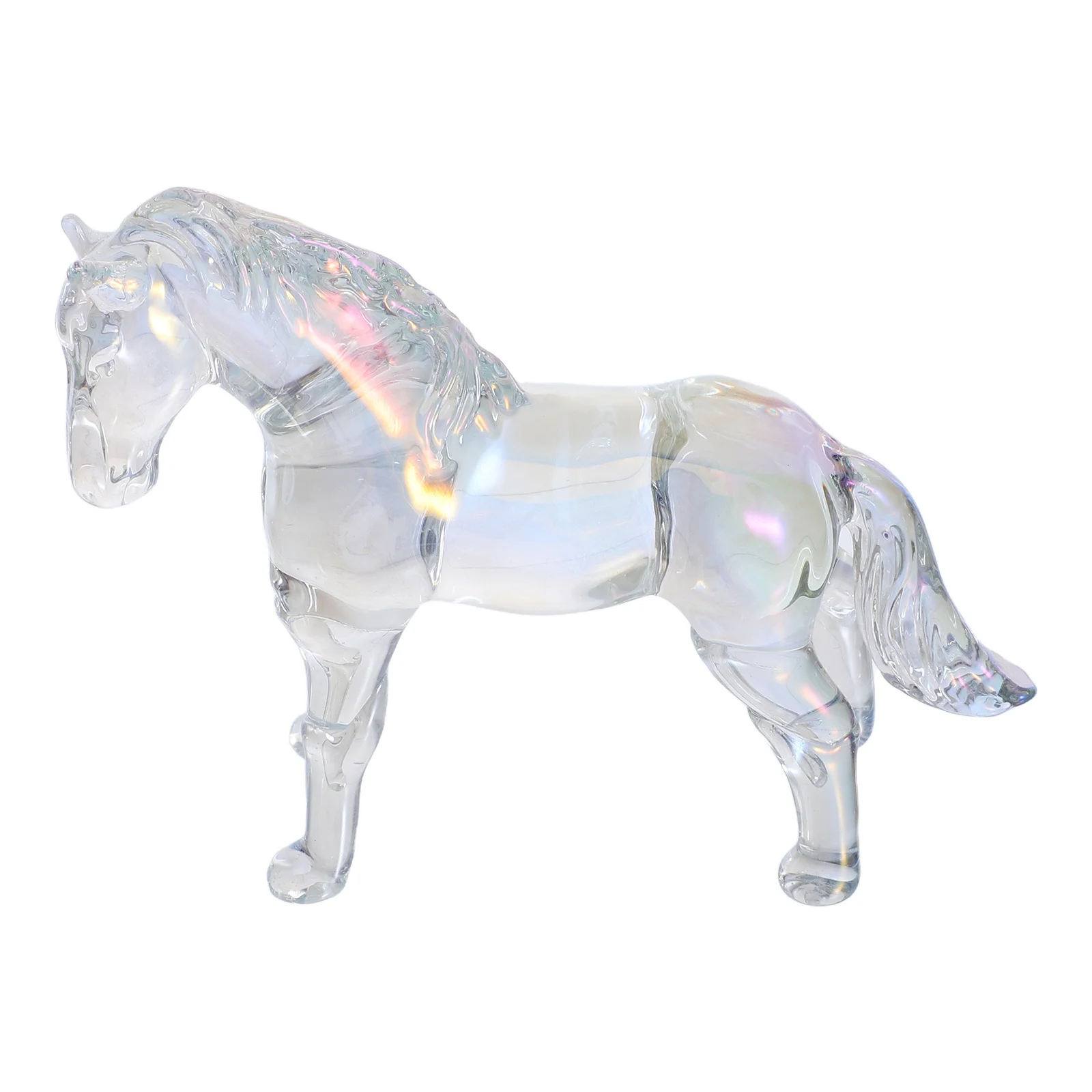

Luxury Crystal Horse Ornament - Handcrafted Standing Horse Design for Office Home Decor - Brings Luck and Elegance -