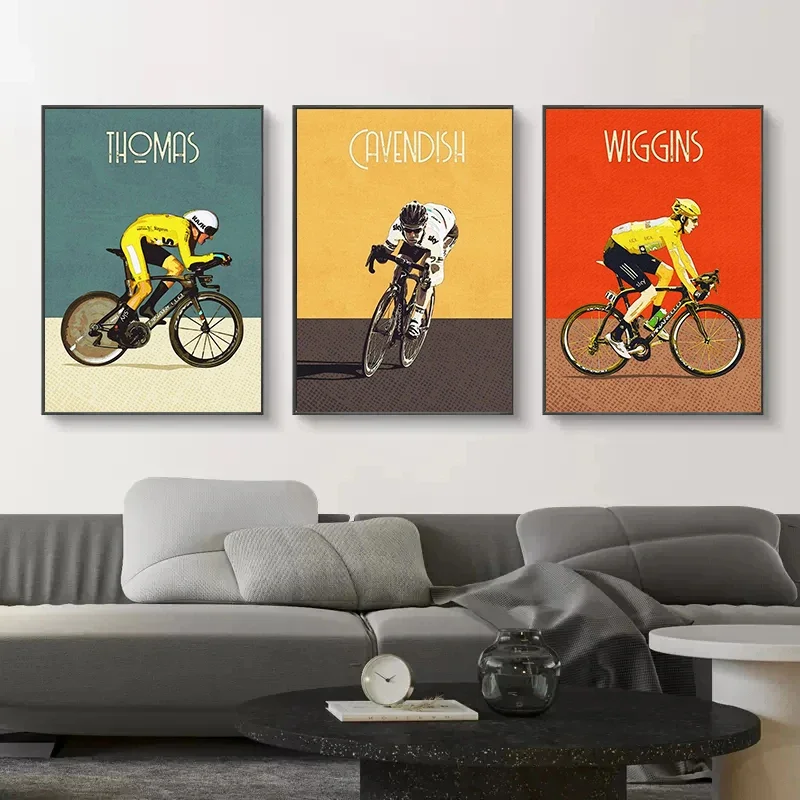 Canvas Painting Cycling Posters and Prints Modern Wall Art Pictures Gifts for Living Room Home Studio Decoration