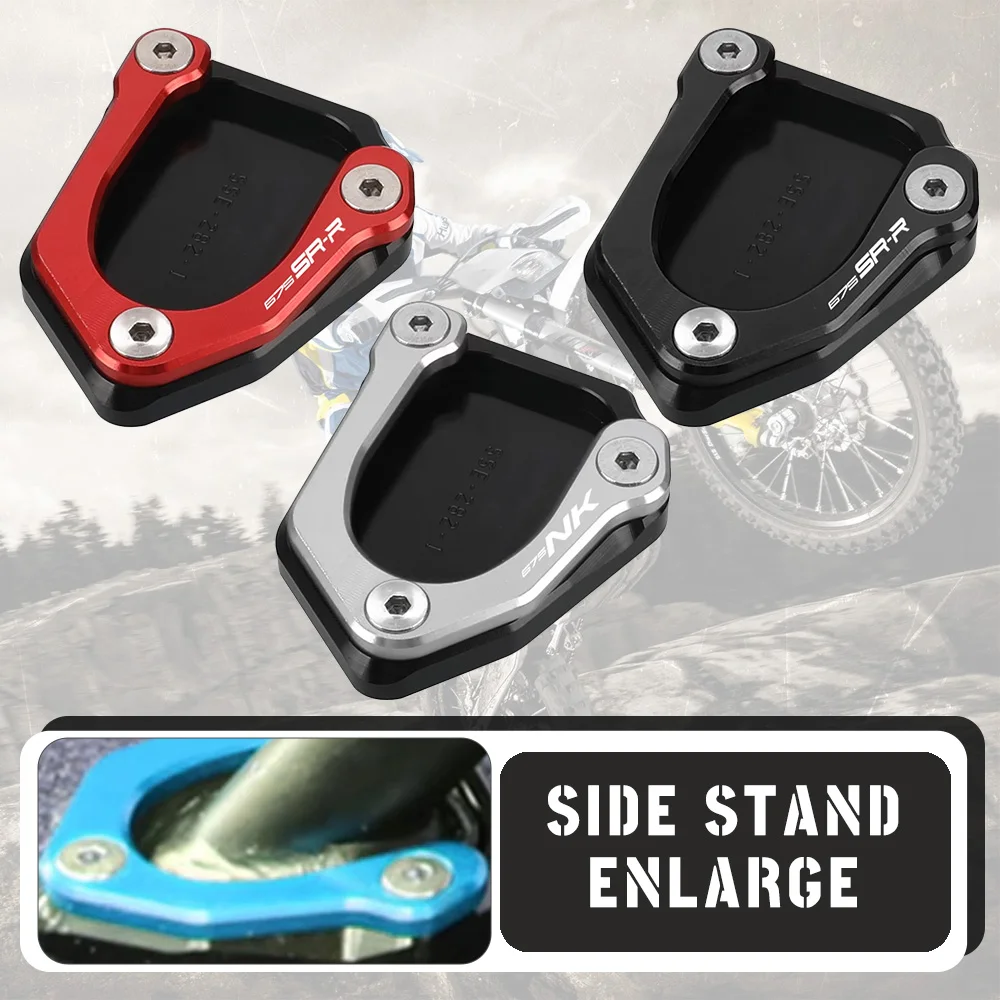 

For CFMOTO CF MOTO 675NK 675SR 675SS 675SR-R Foot Side Stand Extension Kickstand Enlarger Support Plate Pad 675 NK SR SS SR-R