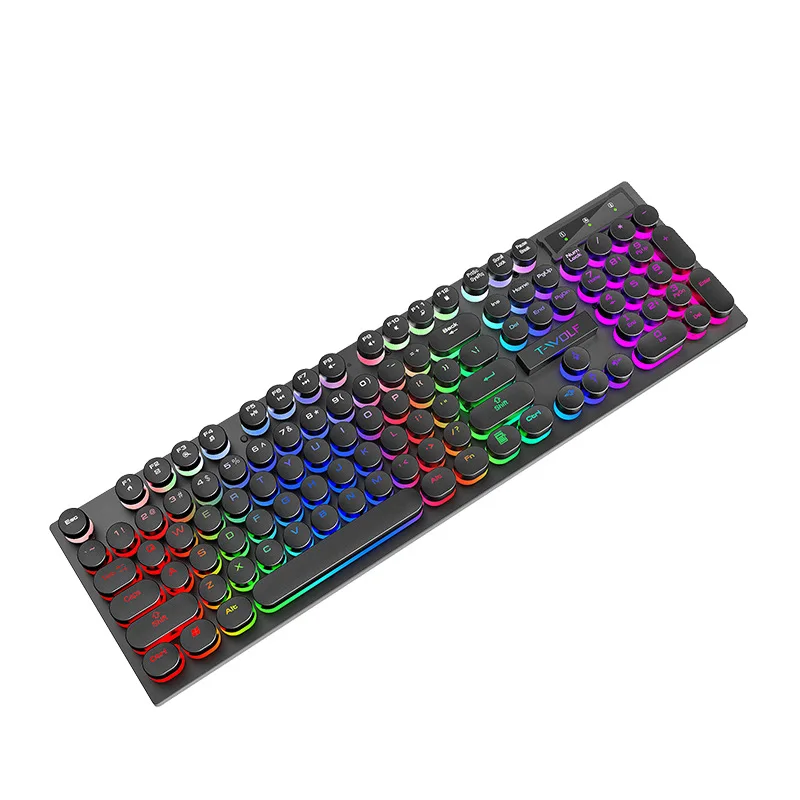 Wired Gamer keyboard gaming gamer Ergonomic Pc keyboard Colorful USB Backlit 104 teclas for  PC Laptop ordenador portátil