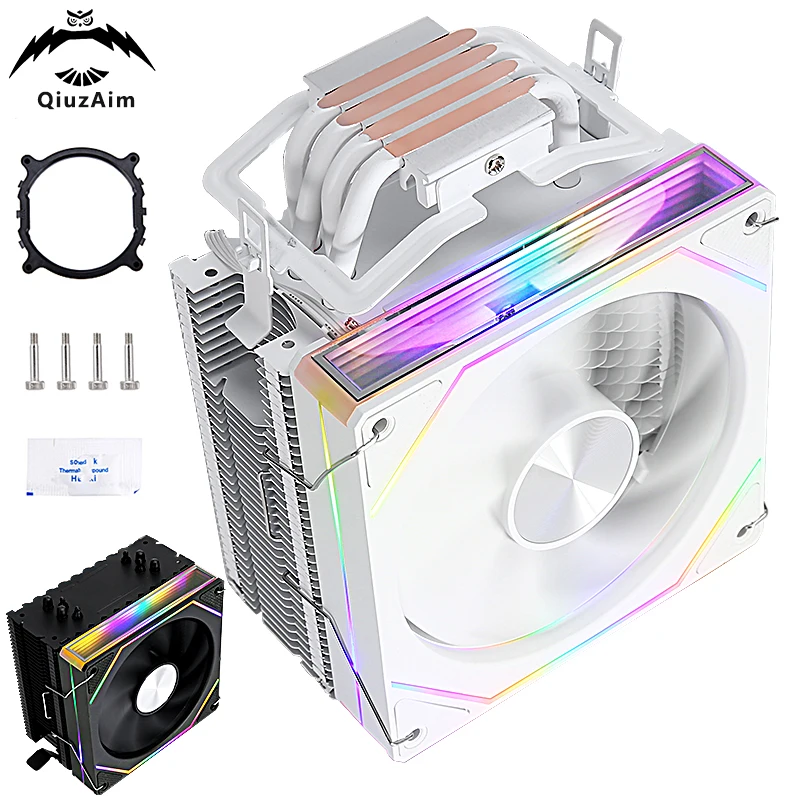 

QiuzAim x99 Processor Cooler x79 am3 am4 am5 cpu 120mm Fan 4pin/pwm Air-cooled Efficient 4 Heat Pipe Installing LGA2011 2066 AMD