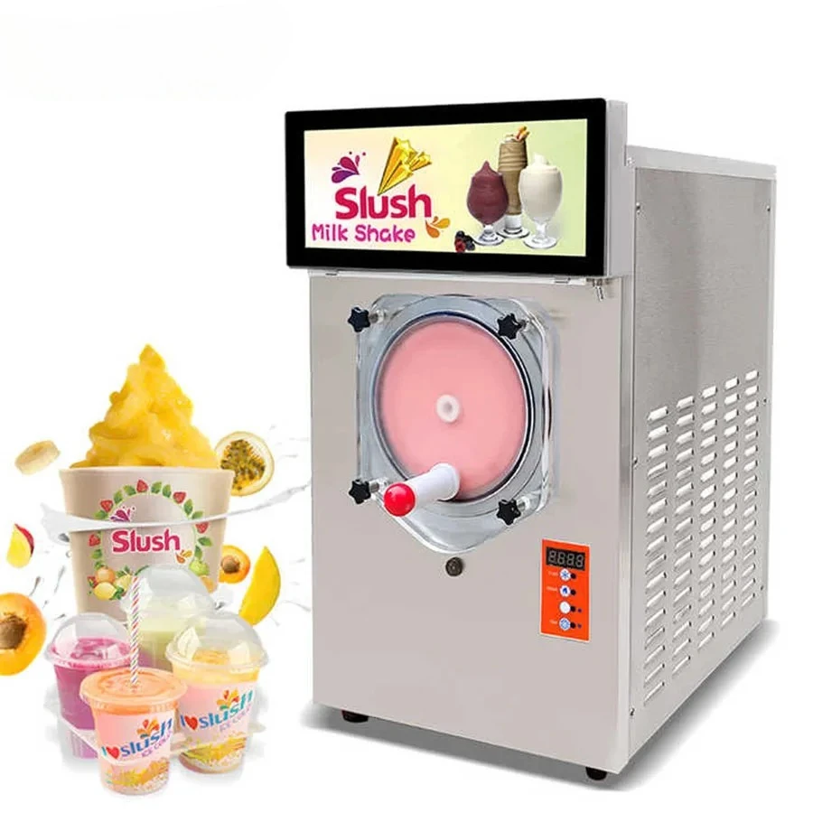 آلة طين، آلة تخزين المشروبات المجمدة المغلقة تمامًا، آلة جرانيتا سلوشي/كوكتيل مارغريتا/آلة صنع الثلج الحلزونية التجارية #2