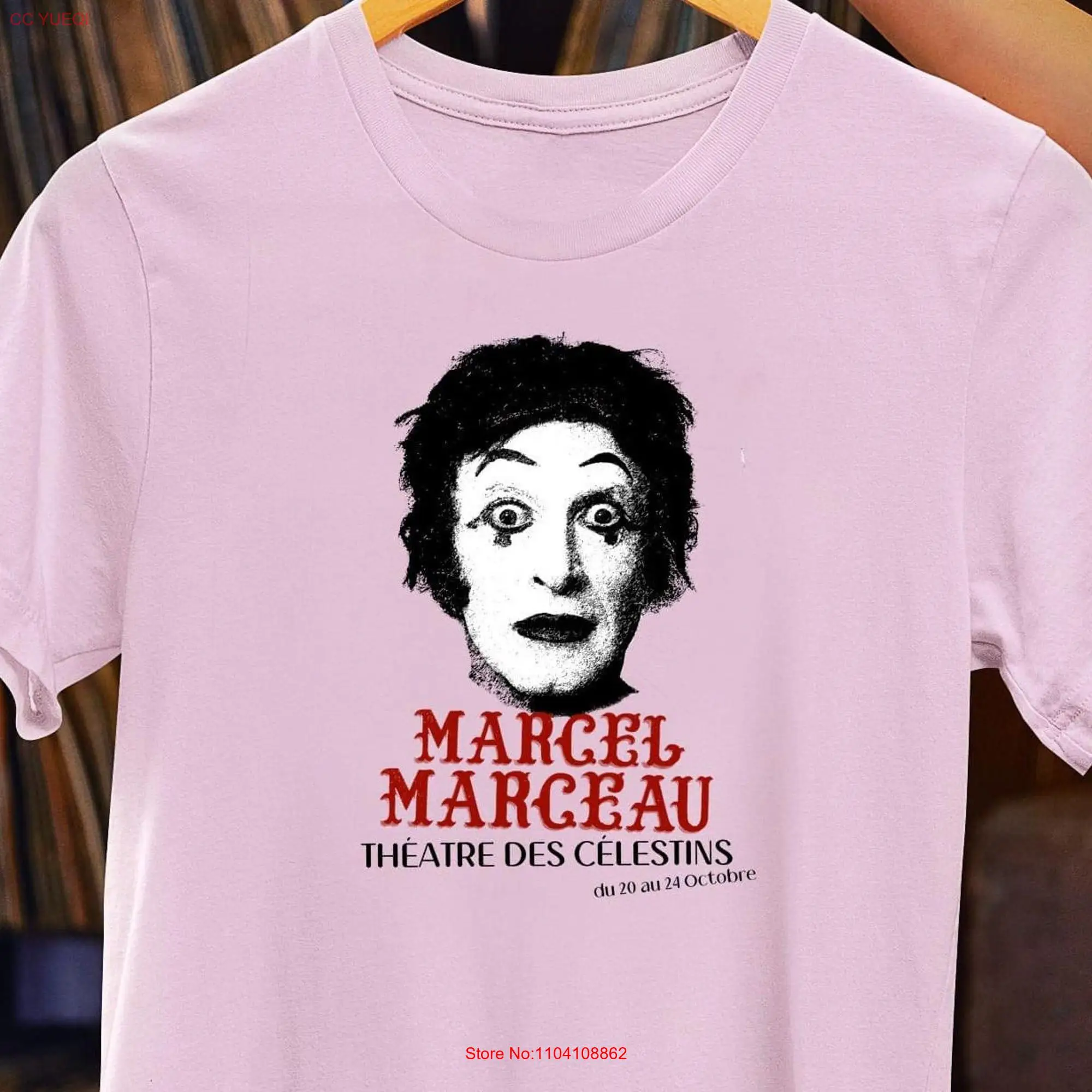 Marcel Marceau T shirt mime artisT French performer fan gift classic entertainer tee unique performance art merchandise