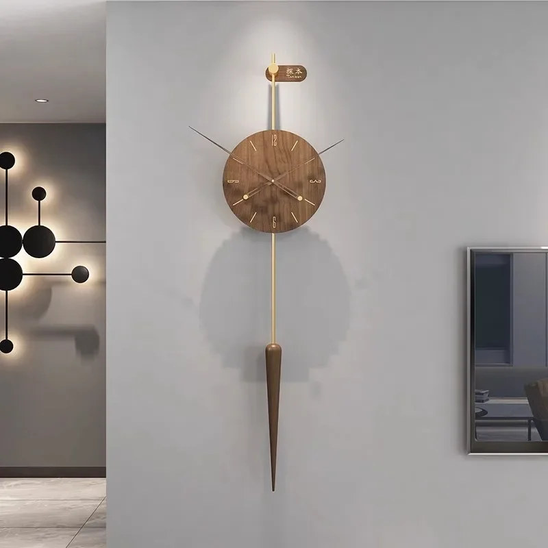 

# Simple Personality Creative Wall Clock Living Room Clock New Chinese Advanced Art Atmospheric Wall Lamp Decorative Wall Clock