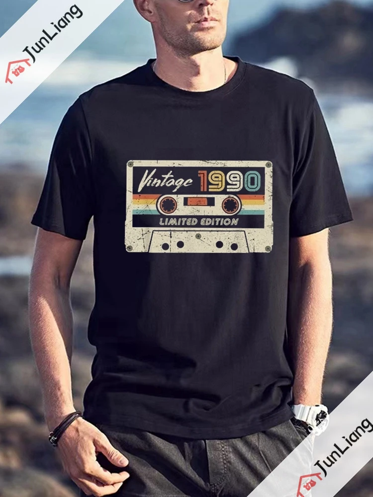 Classic Vintage Cassette Youth T-shirt Men Woman Hip Hop Tape Music Printed T-shirt Trend Gothic Street Fashion Ropa Hombre