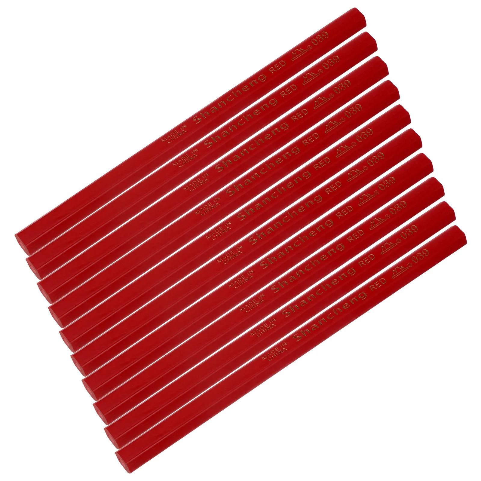 20 шт. красный шестигранный карандаш, плотник, рисунок для строительства, инструмент для маркировки, плотницкий деревянный станок