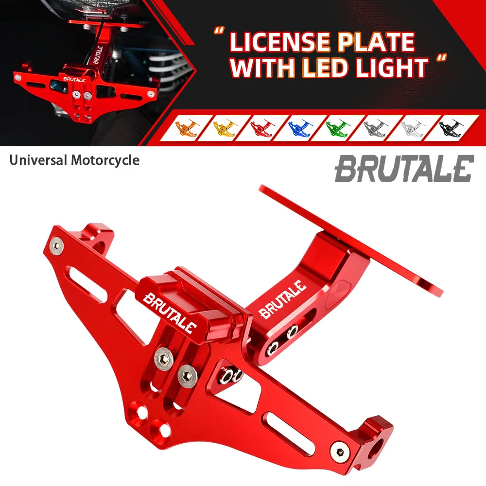 CNC License Plate Holder Turn Signal LED Light For MV Agusta F4 RC BRUTALE 990R Turismo Veloce Rivale 800 675 Brutale 800/RR