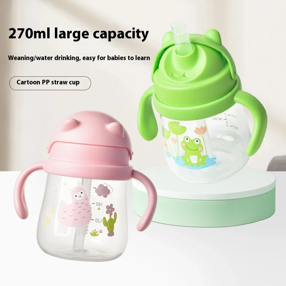 

6M+ Toddler Anti-Spill Training Cup – 270ml Baby Bottle to Sippy Cup Transition with Soft Spout & 360° Gravity Ball – BPA-Free