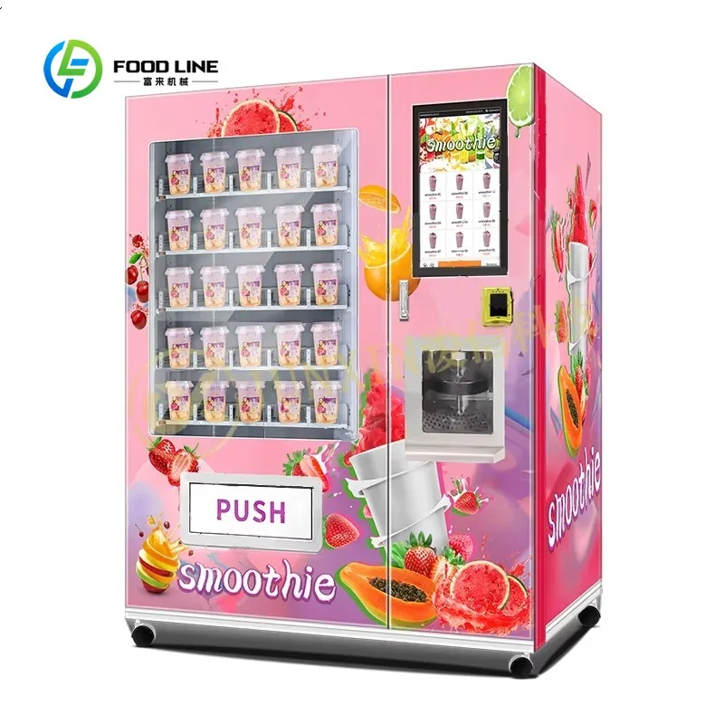Customized Smoothie Vending Machine SDK Cloud-Based Management ADA Compliant Compressor Cooling 20-150 Capacity Touchscreen