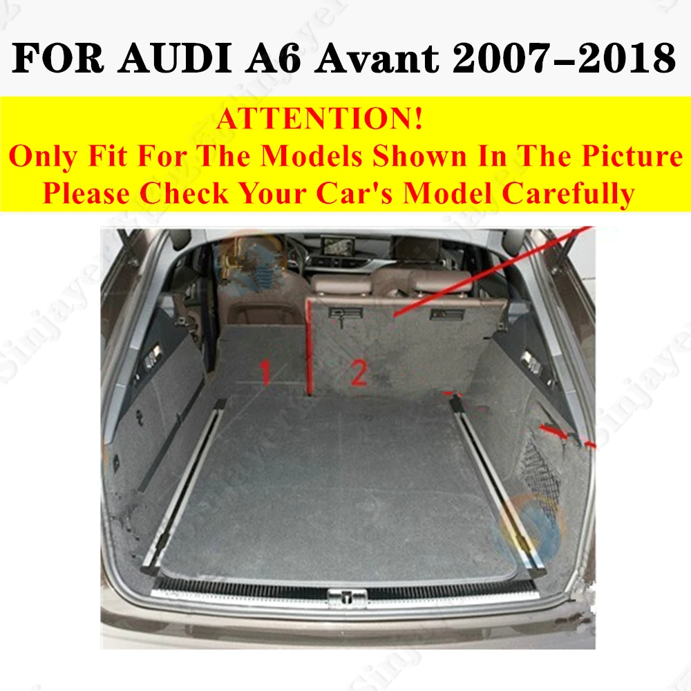 Car Trunk Mat For AUDI A6 Avant 2018 2017 2016 2015 2014 2013 2012 2011 2010 2009 2008 07 Rear Cargo Cover Carpet Liner Boot Pad