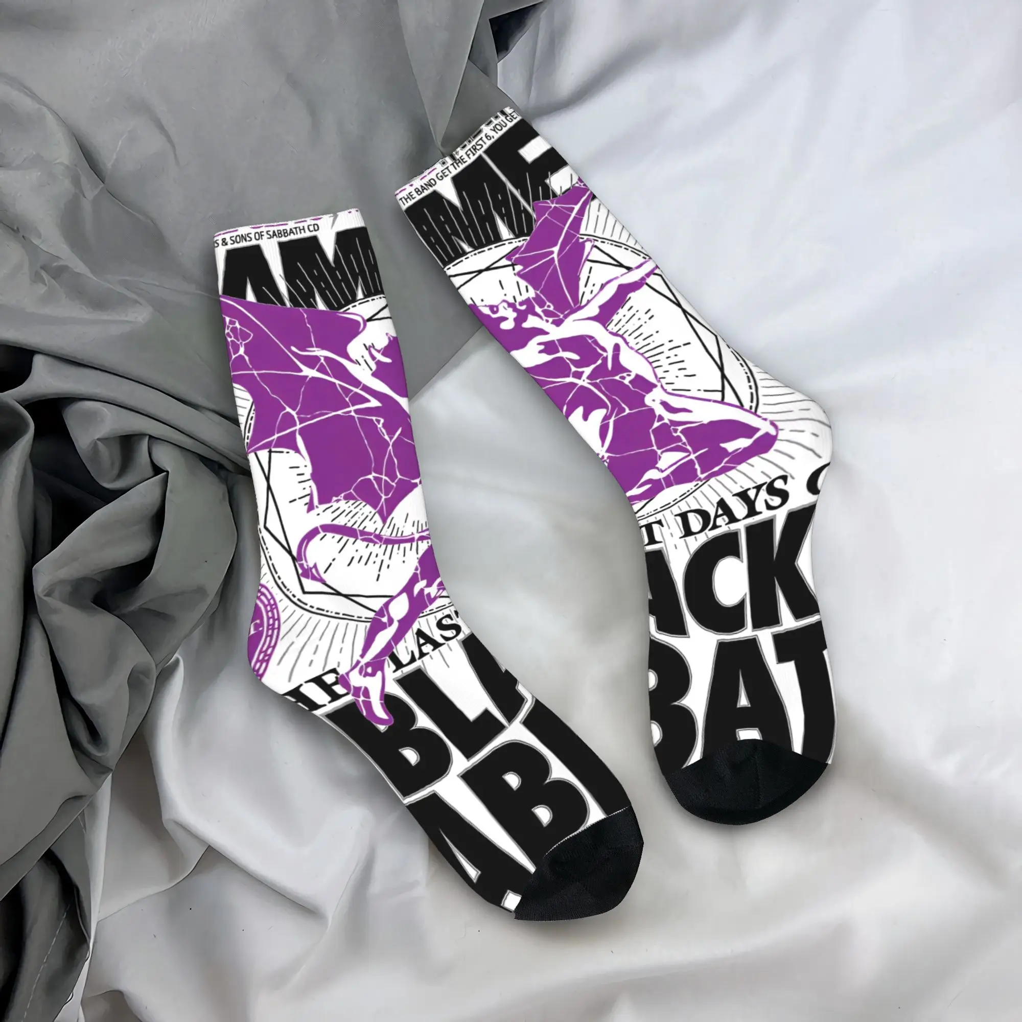 

Black Sabbath Band Stockings Graphic Novelty Socks Autumn Anti Skid Socks Men's Running Sports High Quality Socks