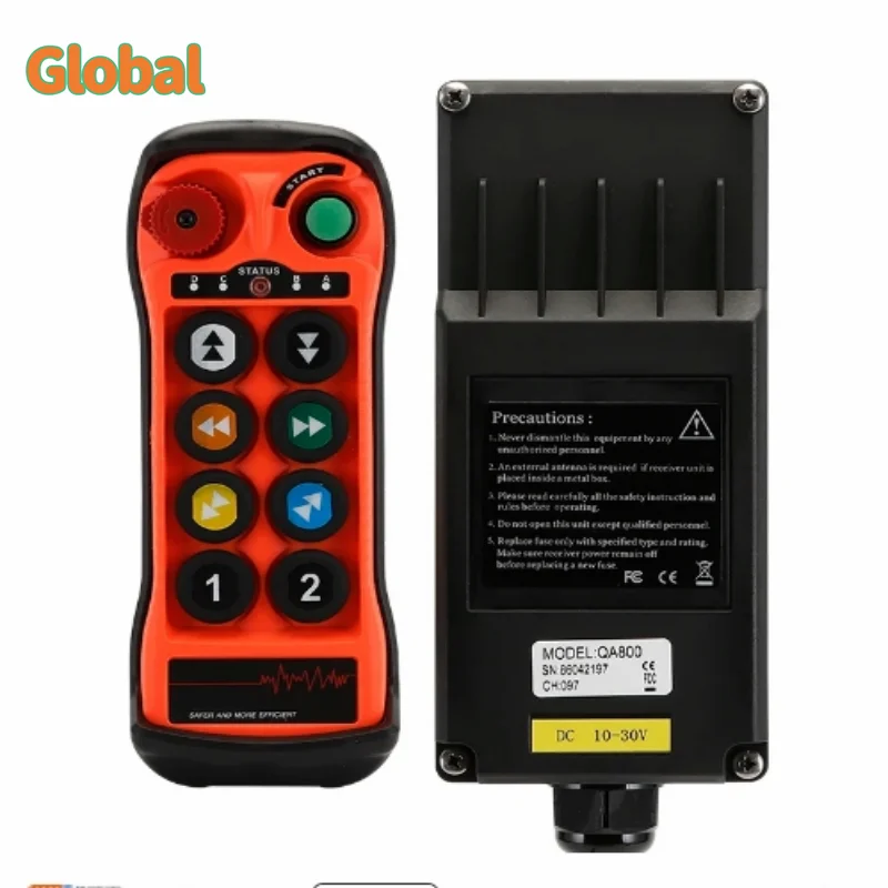 QA800 8 tasti single speed Industrial Wireless Radio Crane interruttori di controllo remoto paranco track Crane Lift Controller