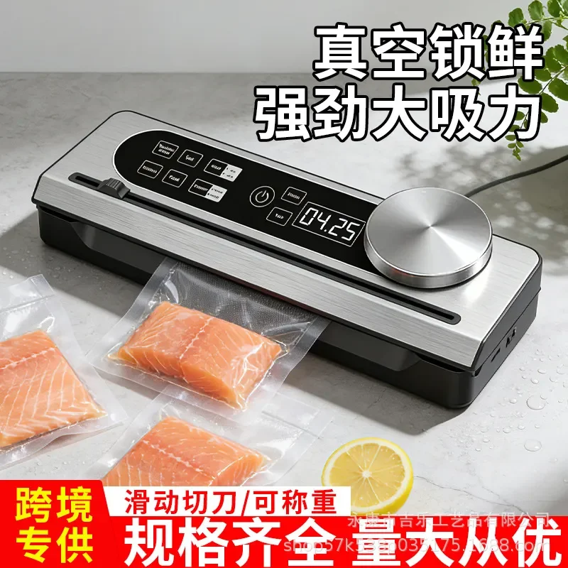 Automatic Vacuum Sealer Machine for Food Storage Adjustable Suction Power Plastic Bag Sealing Device Kitchen Preservation