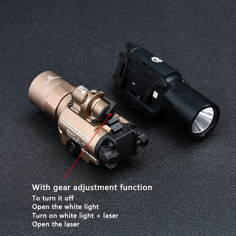 Tactical Surefir X400U Ultra Laser Verde Vermelho Scout, Lanterna LED, Rifle Laser, Luz para Picatinny Weaver Rails Mount