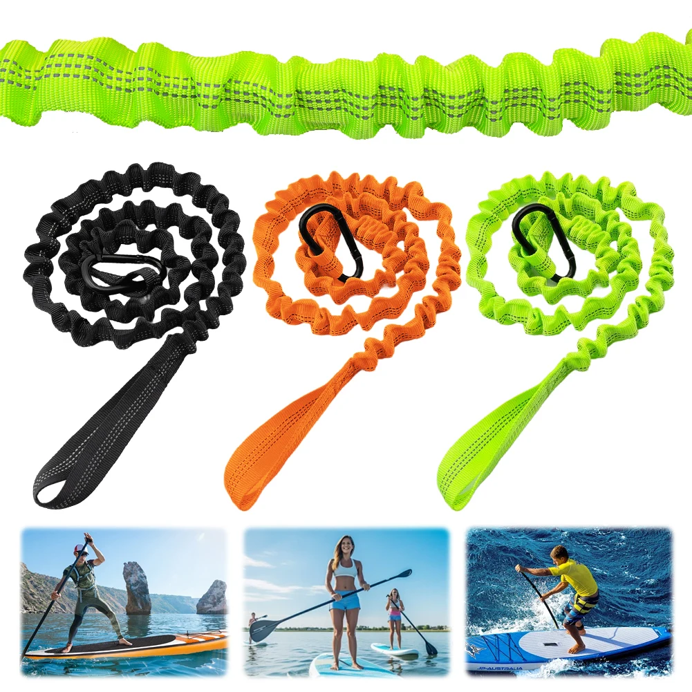 Kayak Paddle Leash Adjustable Stretchable Strap Elastic Kayak Paddle Rope for Canoing Fishing Boating
