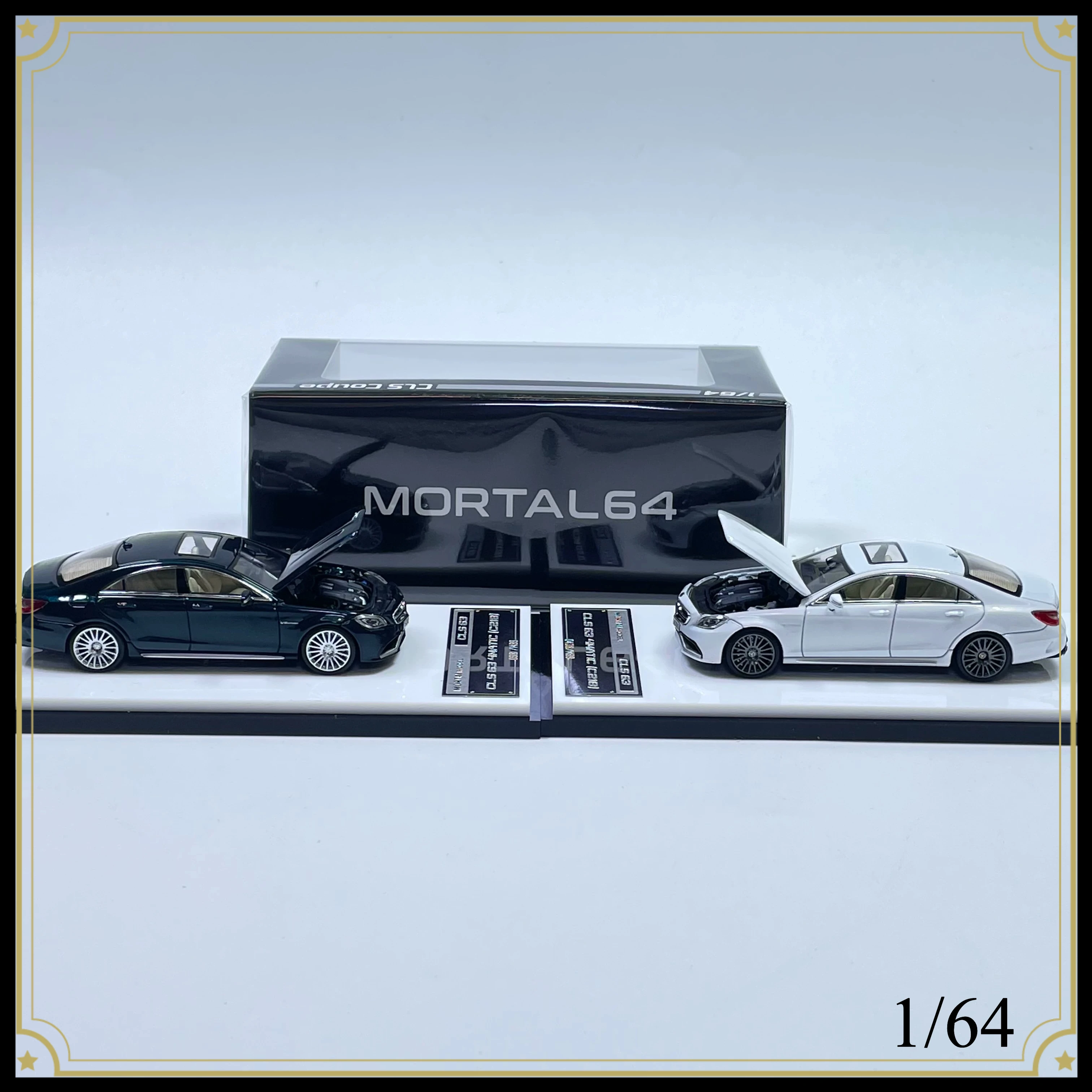 Mortal 1:64 alloy CLS63 car hood can be opened as a realistic car model collectible and high-end decorative item