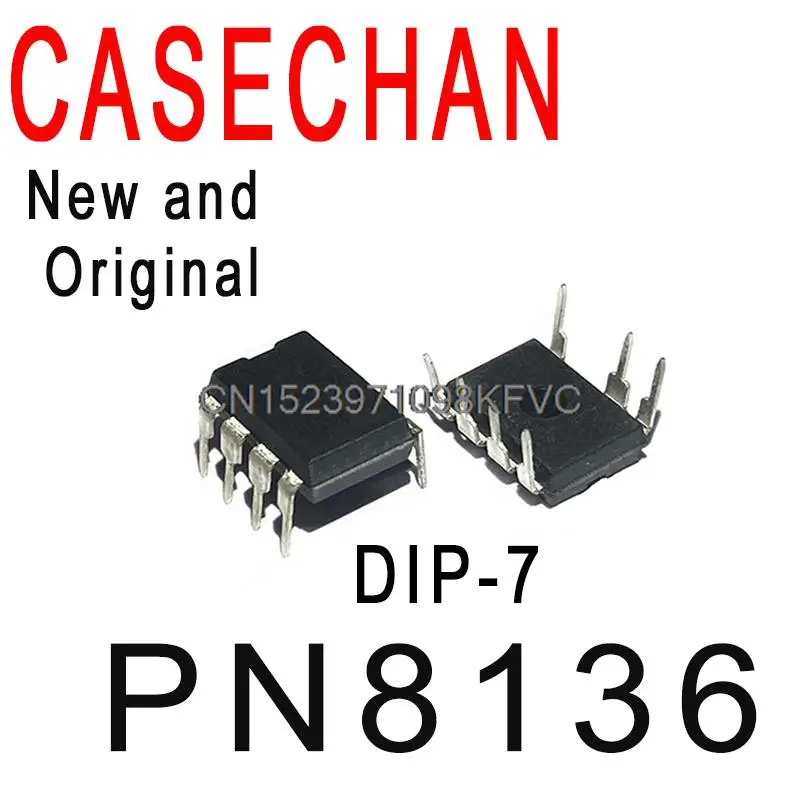 5PCS New and Original PN8136NSC-T1 DIP-7 High Performance 12W Isolated Power Supply IC AC-DC Secondary Feedback IC PN8136