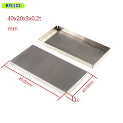 10pcs EMI RFI Shield Can 40 mm x 20 mm Height 3.0 mm thickness 0.2mm EMI RFI Shielding Case Nickel Silver 40x20x3