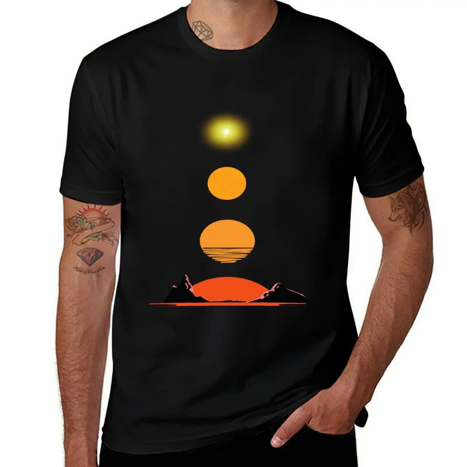 The sunset T-Shirt Big and Tall Basic Tee Shirt