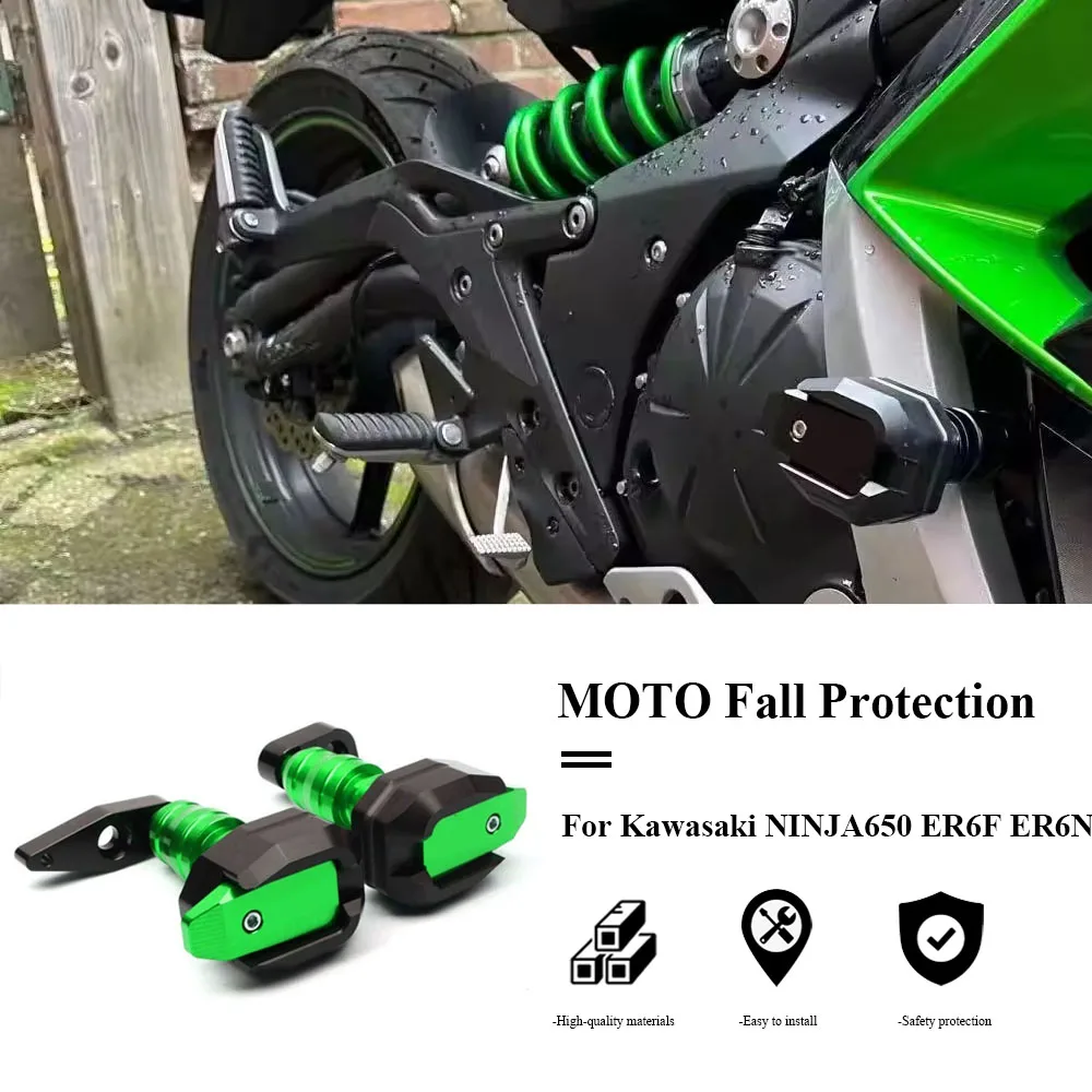 For Kawasaki Ninja650 ER6F ER6N 2012-2016 CNC Aluminum Motorcycle Frame Crash Slide Protector Anti-falling Protection Crash Pads