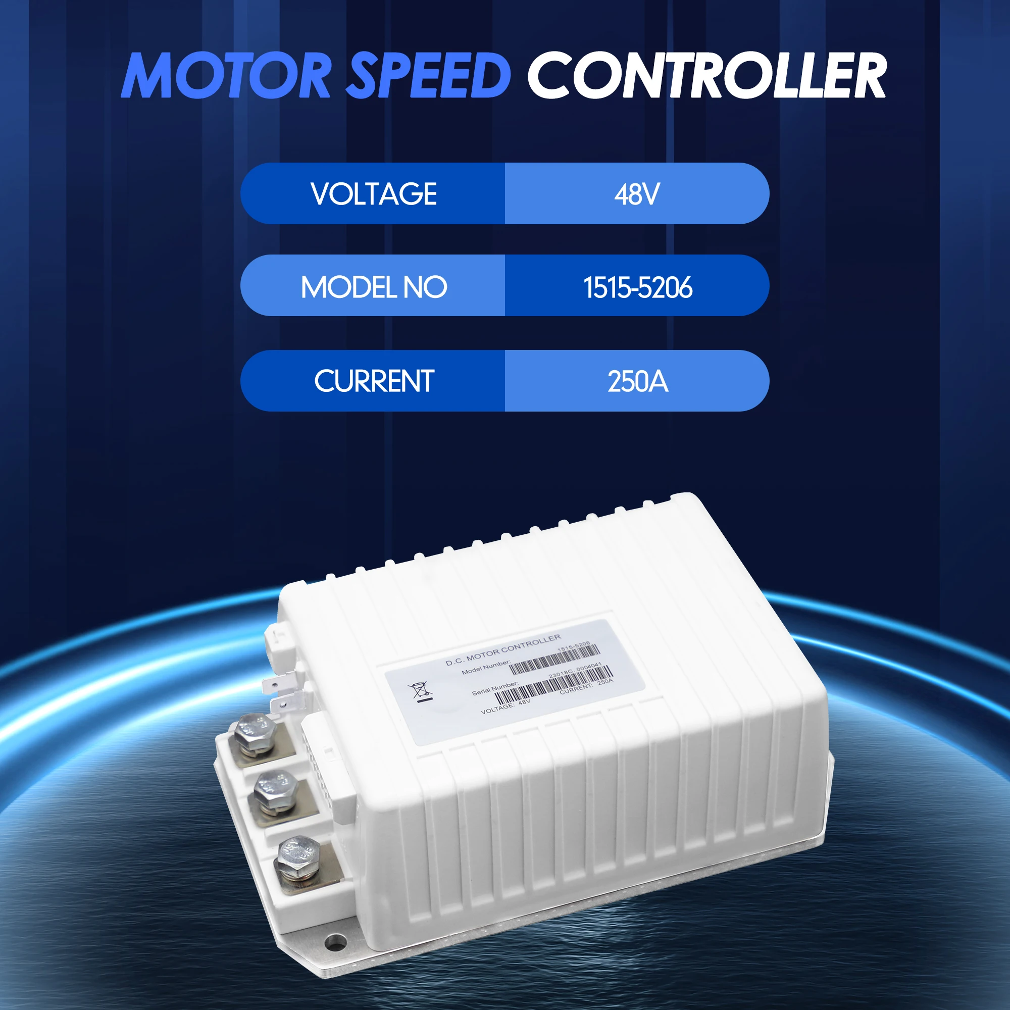 1515-5206 Golf Cart Controller, 48V 250A 5k-0 (MCOR) 103982301 for Curtis Club Car Carryall Tempo Onward Precedent 2014-2019 Golf Carts EXCEL w/ERIC Charging System