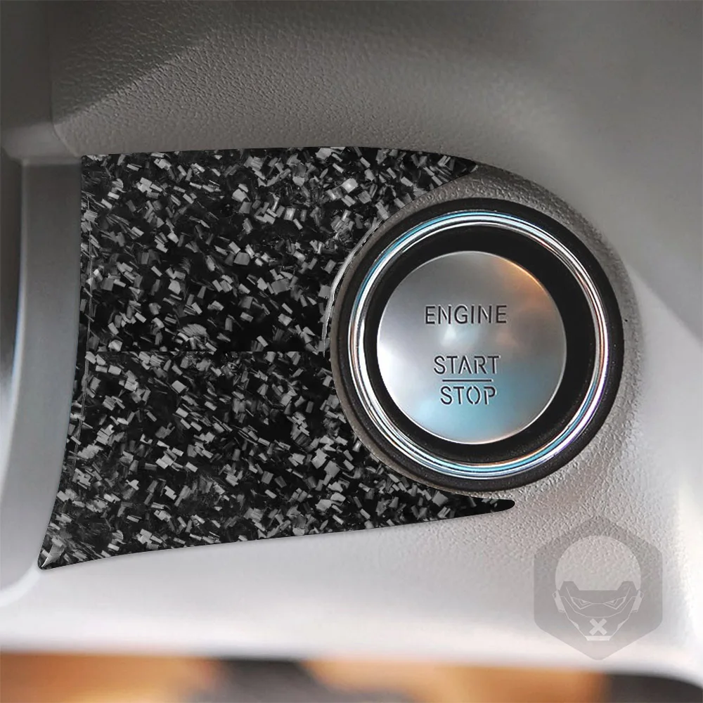 For Mercedes-Benz M-Class ML W164 2005-2011 Forged Carbon Fiber Headlight Switch One-Touch Start/Stop Car Accessories Sticker