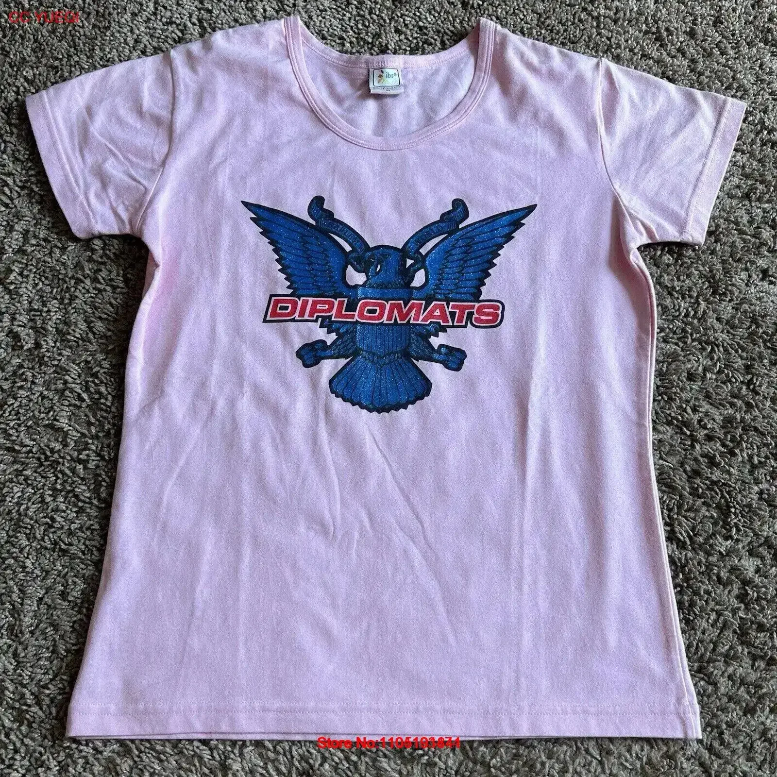 Vintage Pink Diplomats Promo Womens T Shirt Y2K IBS Sz M RARE vintage Washed streetwear Versatile Top For Everyday Wear homme