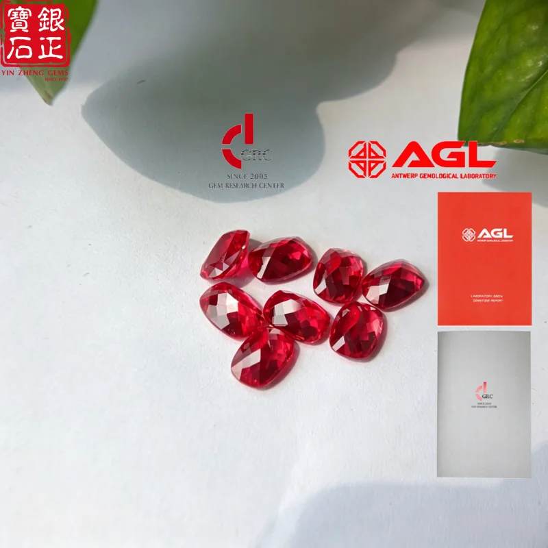 

Высококачественный выращенный в лаборатории рубин YinZheng Czochralski, огранка «кушон», синтетический рубин с сертификатом AGL для ювелирных изделий и DIY, свободные камни