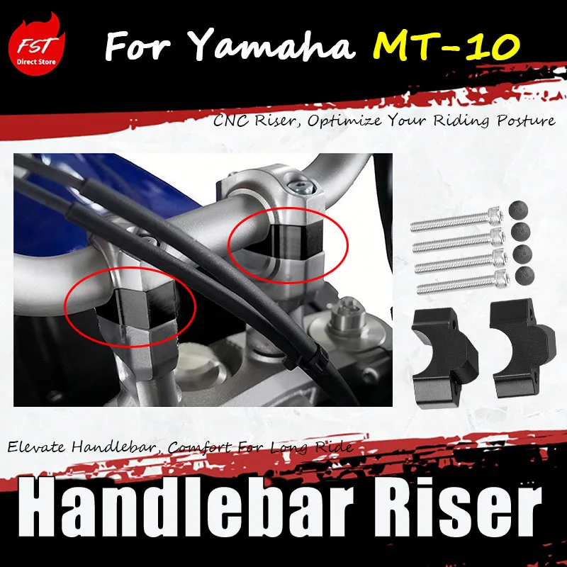 For Yamaha MT-10, the accessory includes an aluminum handlebar, an increased seat height, and an additional saddle.