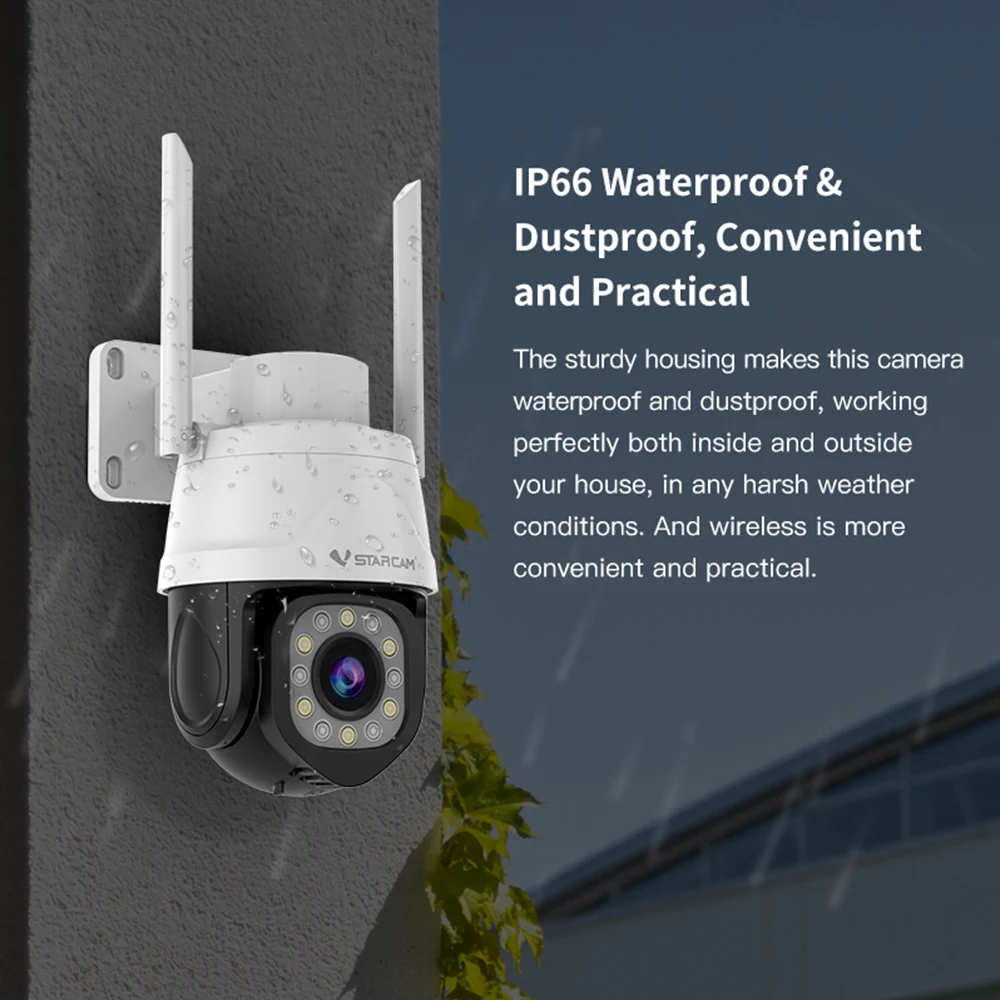Vstarcam 4K 8MP Wifi PTZ Camera Full Color Night Vision Outdoor Wifi sorveglianza Home CCTV telecamere di sicurezza IP66 impermeabile