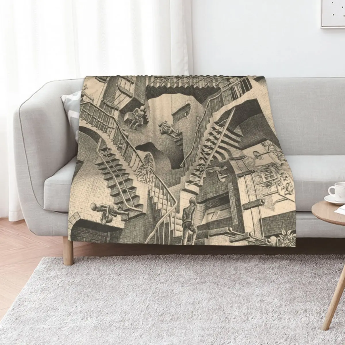 Escher - Relativity Throw Blanket Heavy Hairy Giant Sofa Decoratives Loose Blankets