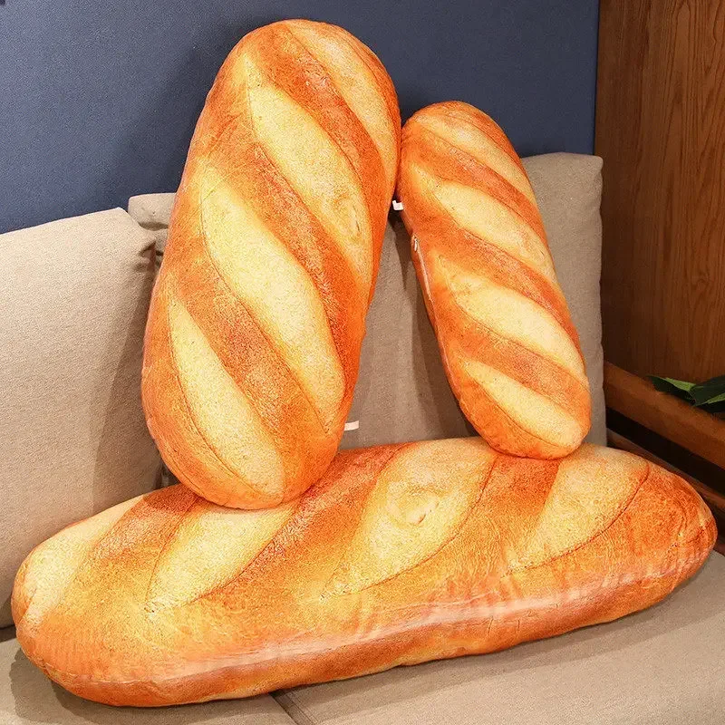 1pcs Soft French Bread Plush Pillow Stuffed Printing Sleep Pillow Images Food Decor Sleeping Companion Gift