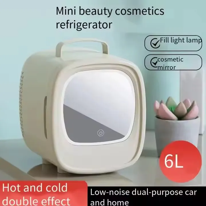 

2026 New Upgrade Cheap Pink Makeup Mini Freezer Car Cooler Box Mini Cosmetic Refrigerator Beauty Small Table Top Drinks Fridge