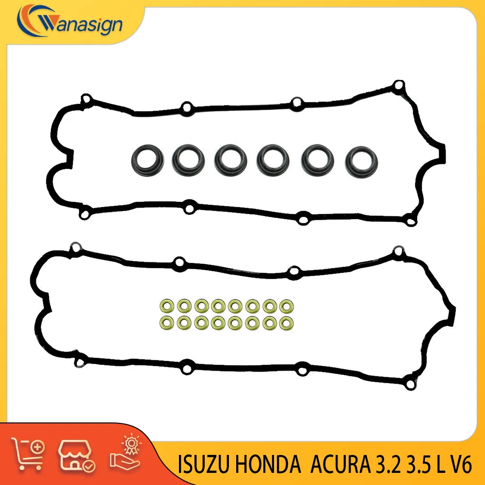Engine Valve Cover Gasket Sets fit For ISUZU HONDA ACURA 3.2 3.5 L V6 GAS DOHC 6VE1 6VD1 3.2L 3.5L 1998-2007